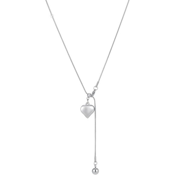 Minimalist Y Necklace with Heart Pendant - Perfect for Parties & Everyday Glam - Picture 1 of 6
